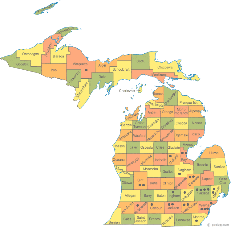 Michigan map of Resident Ambassadors